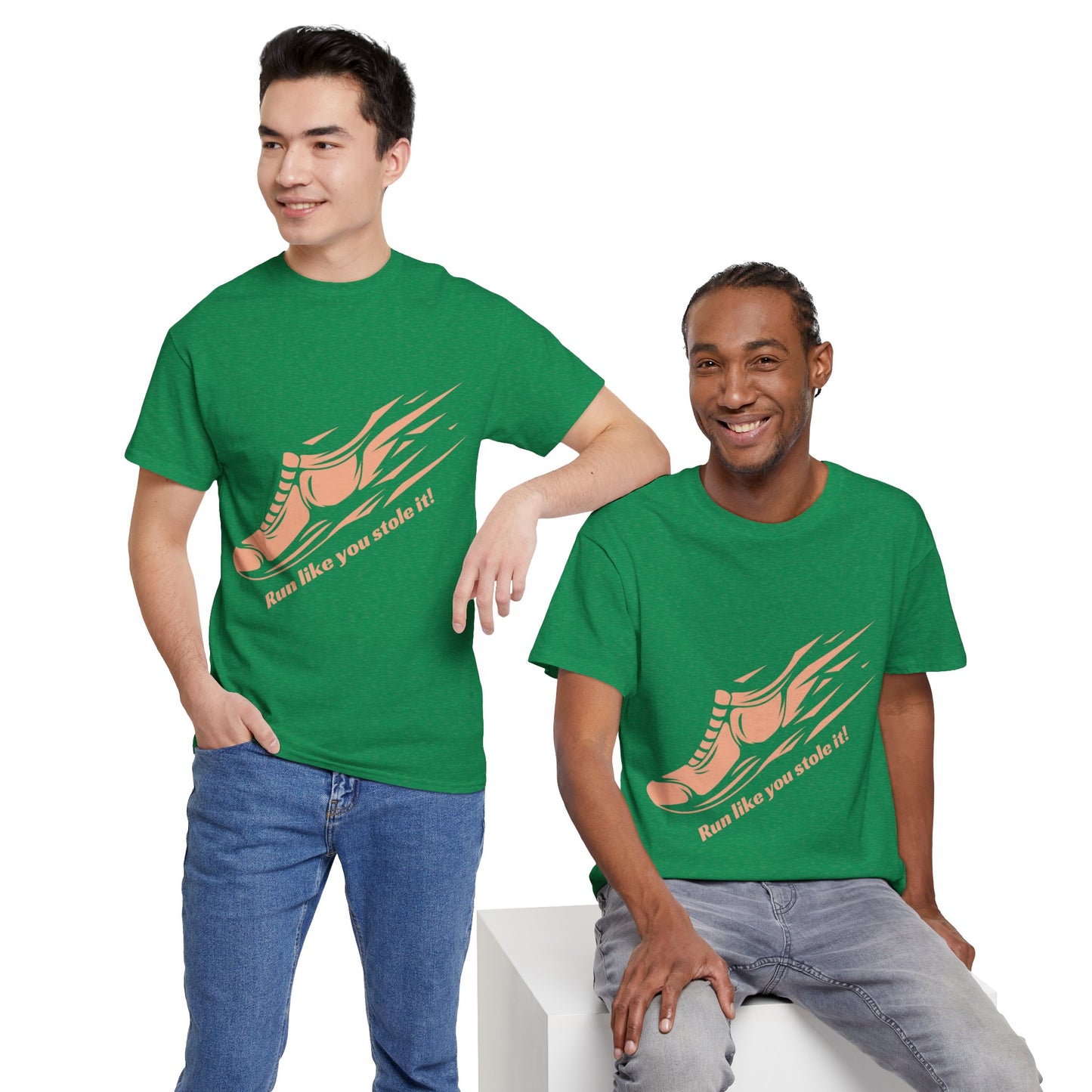 Unisex Heavy Cotton Tee - Run Like You Stole It