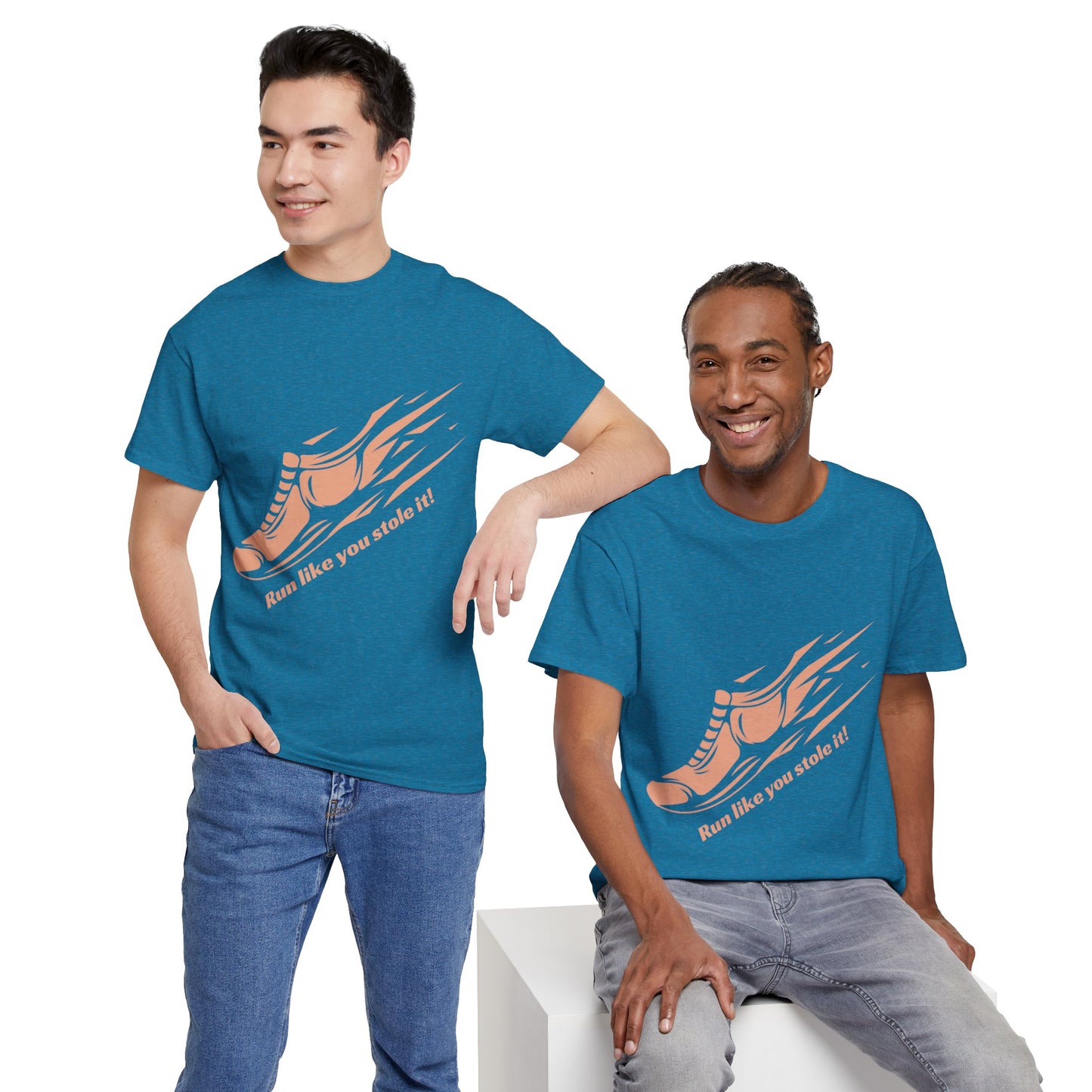 Unisex Heavy Cotton Tee - Run Like You Stole It