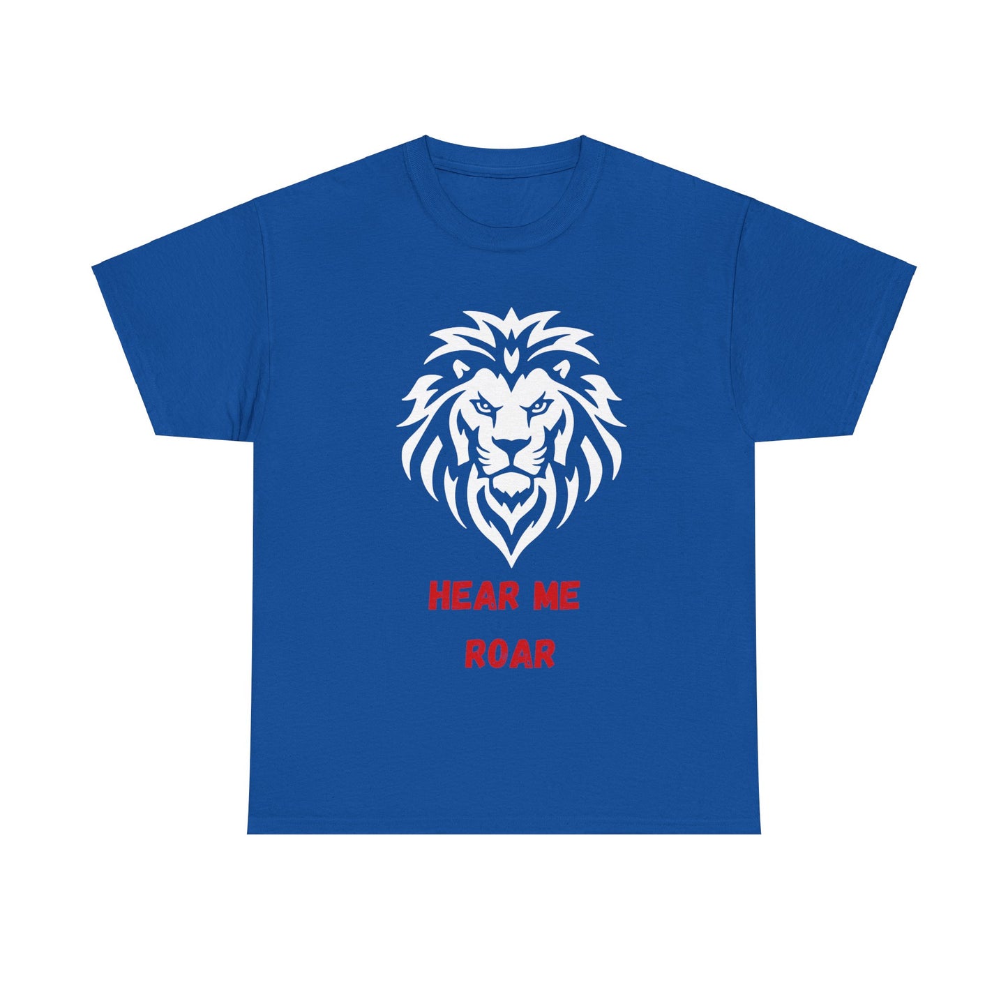 Hear me Roar T-Shirt, Bright, vibrant, make a statement t-shirt. This is for the bold, certain, animal lover, who adores a cat. Full with paw on the rear. Wildlife.