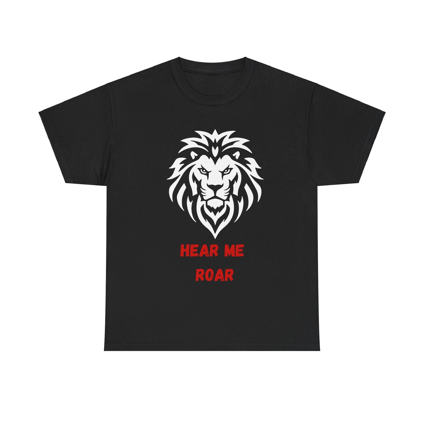 Hear me Roar T-Shirt, Bright, vibrant, make a statement t-shirt. This is for the bold, certain, animal lover, who adores a cat. Full with paw on the rear. Wildlife.