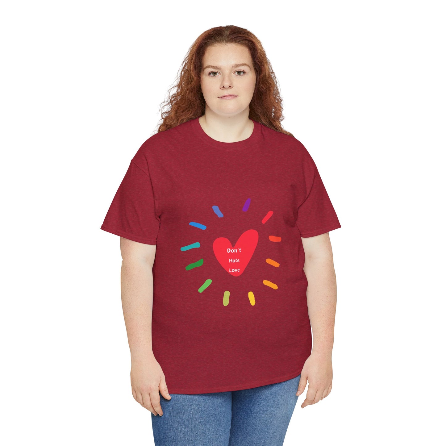 Unisex Heavy Cotton Tee - Don't Hate Love