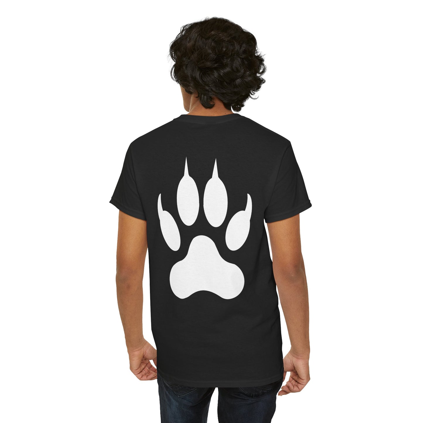 Hear me Roar T-Shirt, Bright, vibrant, make a statement t-shirt. This is for the bold, certain, animal lover, who adores a cat. Full with paw on the rear. Wildlife.