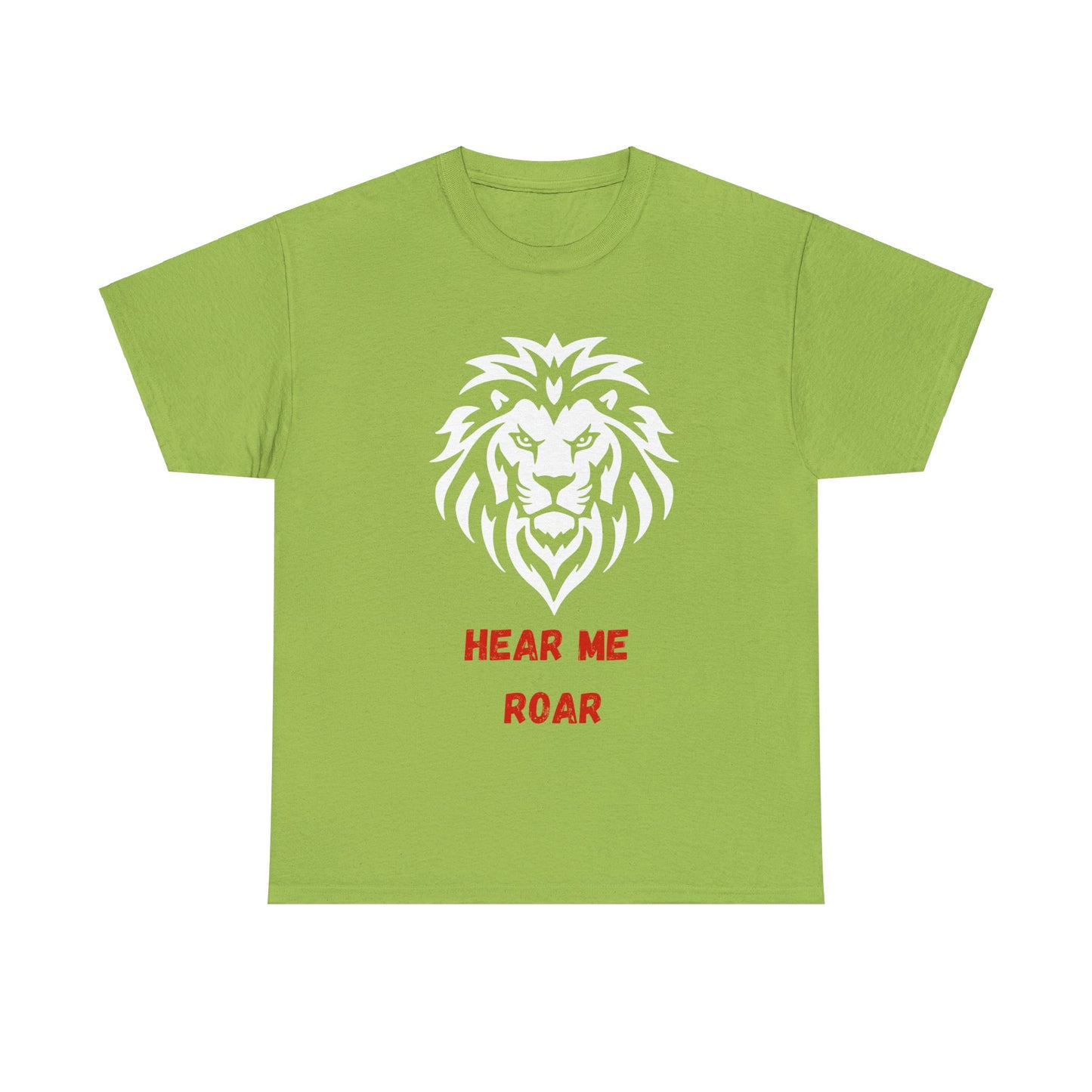 Hear me Roar T-Shirt, Bright, vibrant, make a statement t-shirt. This is for the bold, certain, animal lover, who adores a cat. Full with paw on the rear. Wildlife.