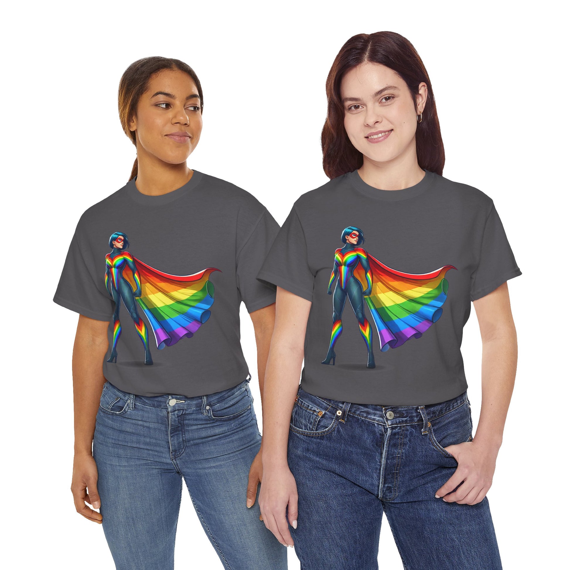 Super Gay Unisex T-Shirt by Unapologetically You featuring exclusive Zankie Creative design; bold LGBTQ+ pride apparel perfect for Pride Month, everyday wear, and celebrating queer identity.