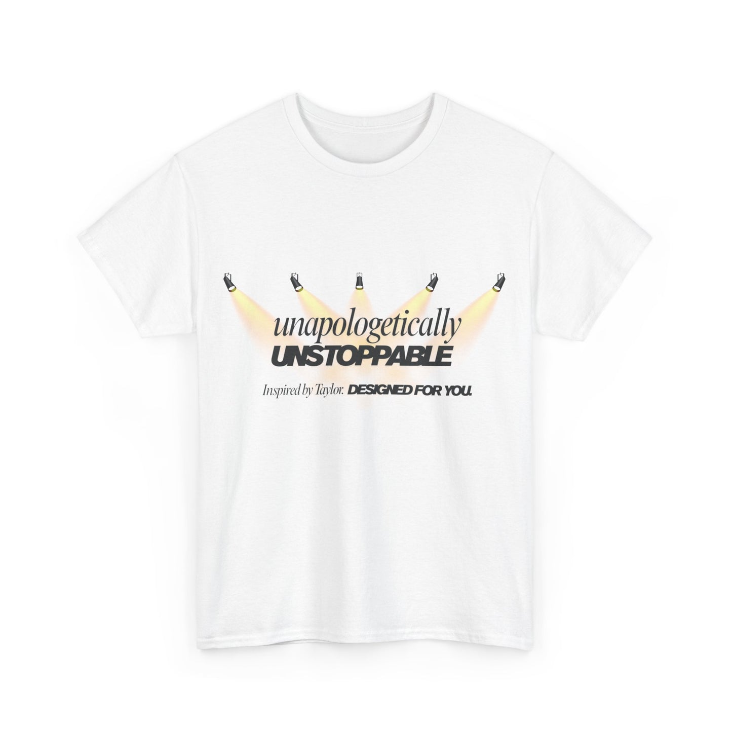 Statement tee with 'Unapologetically Unstoppable' design — inspired by Unapologetic Icon - Taylor Swift. Fashion for bold self-expression.