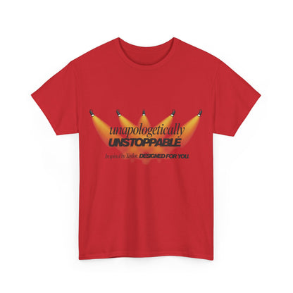 Statement tee with 'Unapologetically Unstoppable' design — inspired by Unapologetic Icon - Taylor Swift. Fashion for bold self-expression.