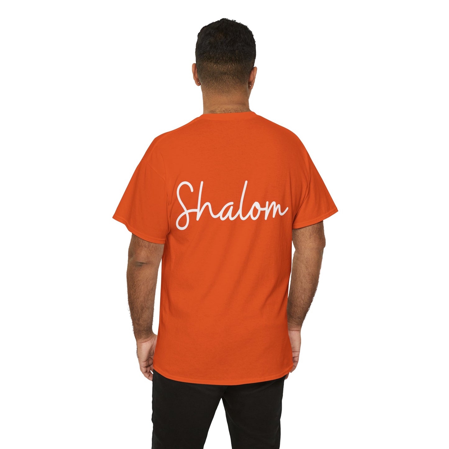 "Shalom" & "Shalom" (Hebrew Greetings) Unisex Heavy Cotton Tee