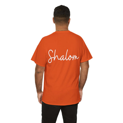 "Shalom" & "Shalom" (Hebrew Greetings) Unisex Heavy Cotton Tee