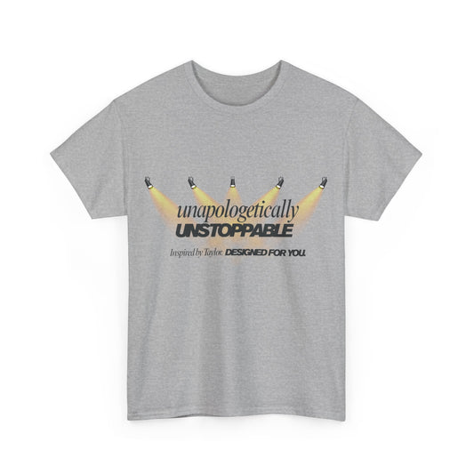 Statement tee with 'Unapologetically Unstoppable' design — inspired by Unapologetic Icon - Taylor Swift. Fashion for bold self-expression.