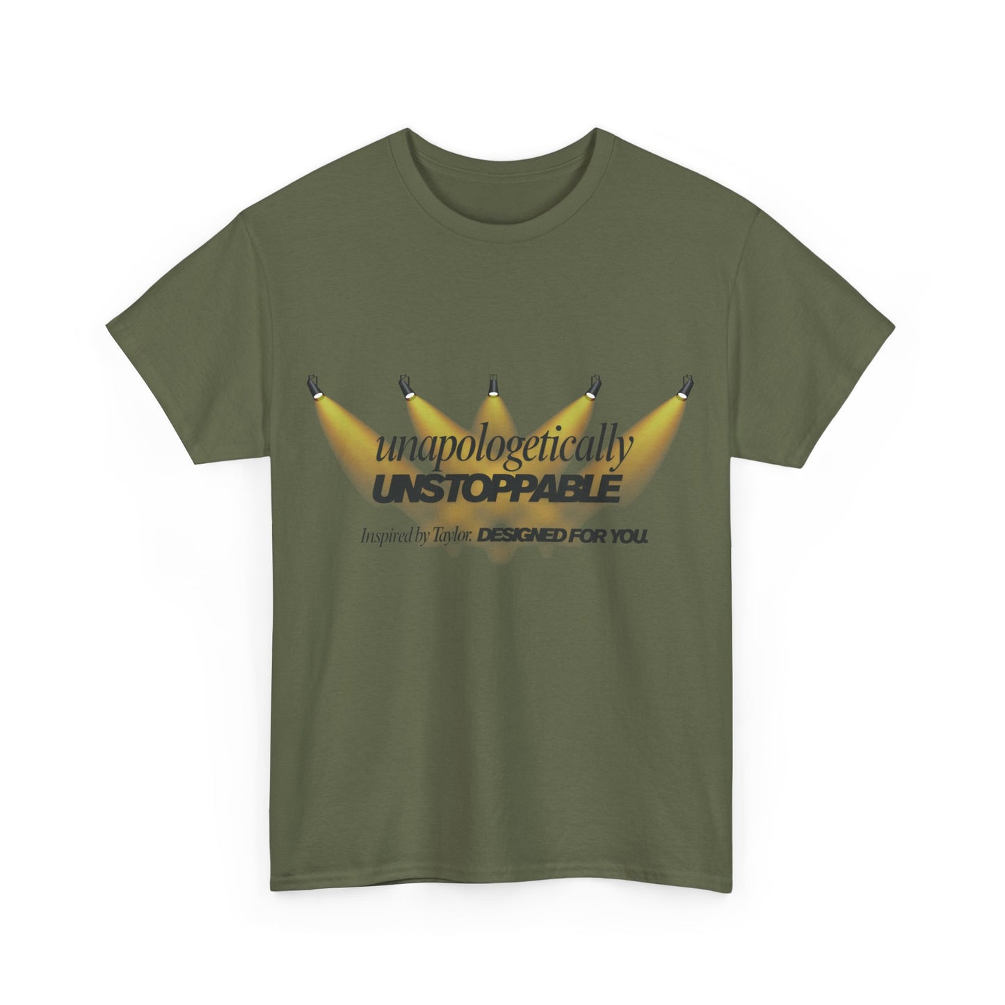 Statement tee with 'Unapologetically Unstoppable' design — inspired by Unapologetic Icon - Taylor Swift. Fashion for bold self-expression.