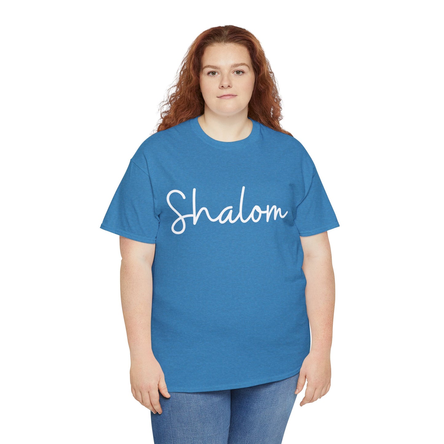 "Shalom" & "Shalom" (Hebrew Greetings) Unisex Heavy Cotton Tee