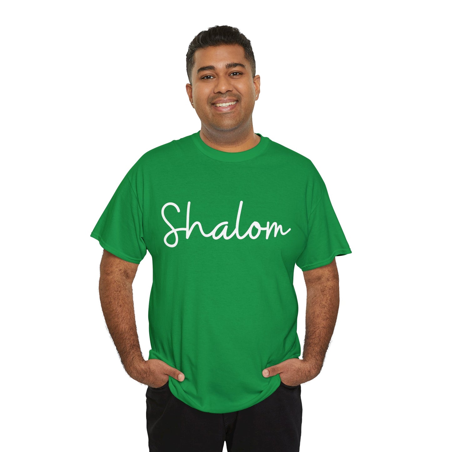 "Shalom" & "Shalom" (Hebrew Greetings) Unisex Heavy Cotton Tee