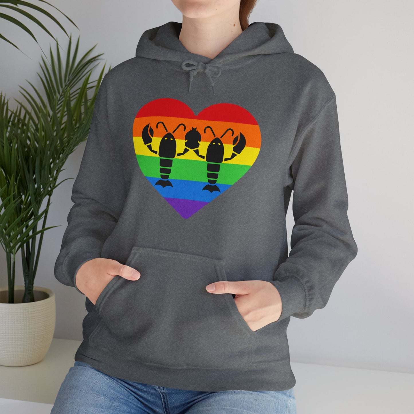 Lobster Love Rainbow Unisex Hoodie