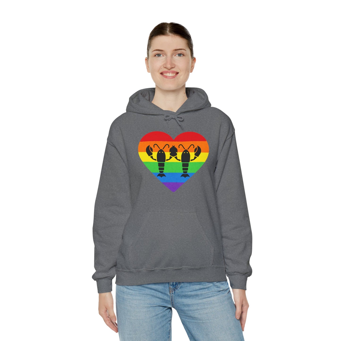 Lobster Love Rainbow Unisex Hoodie