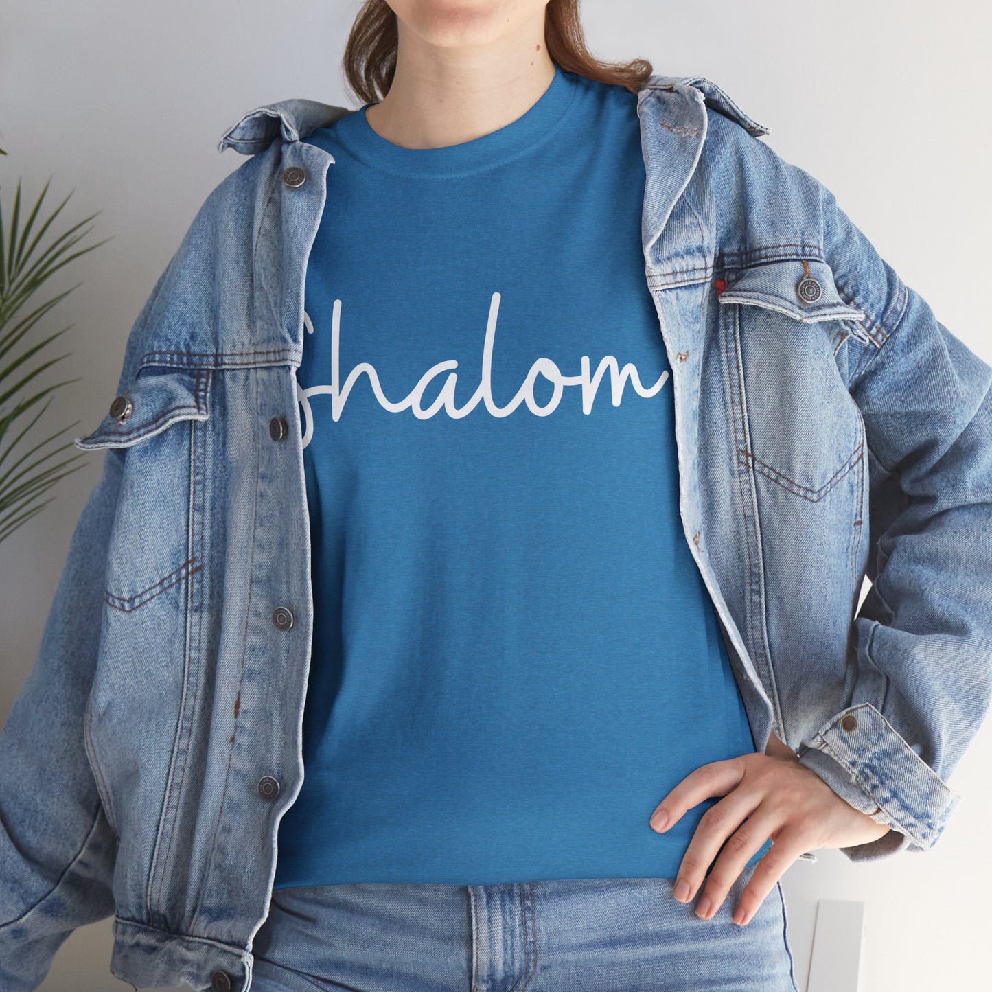"Shalom" & "Shalom" (Hebrew Greetings) Unisex Heavy Cotton Tee