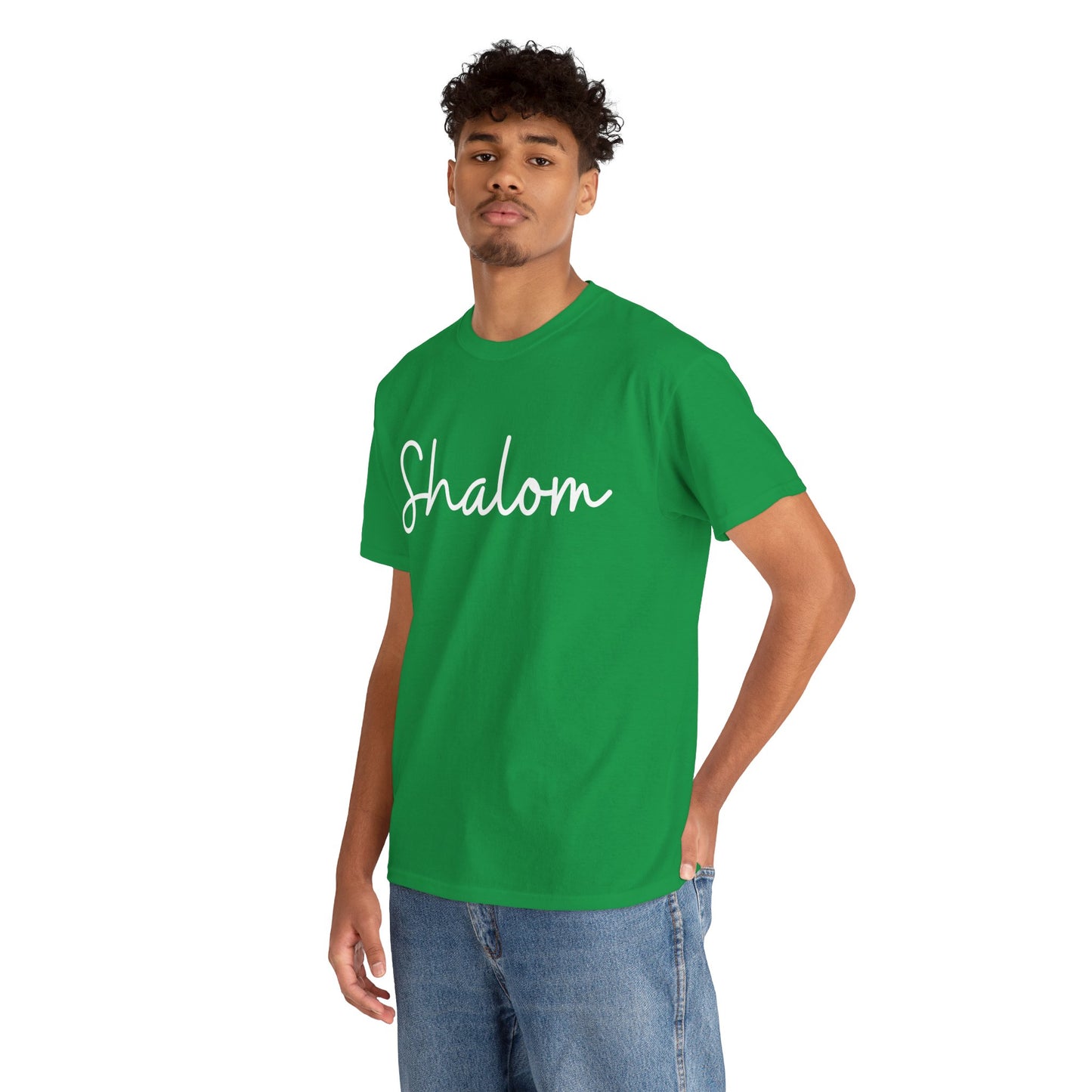 "Shalom" & "Shalom" (Hebrew Greetings) Unisex Heavy Cotton Tee