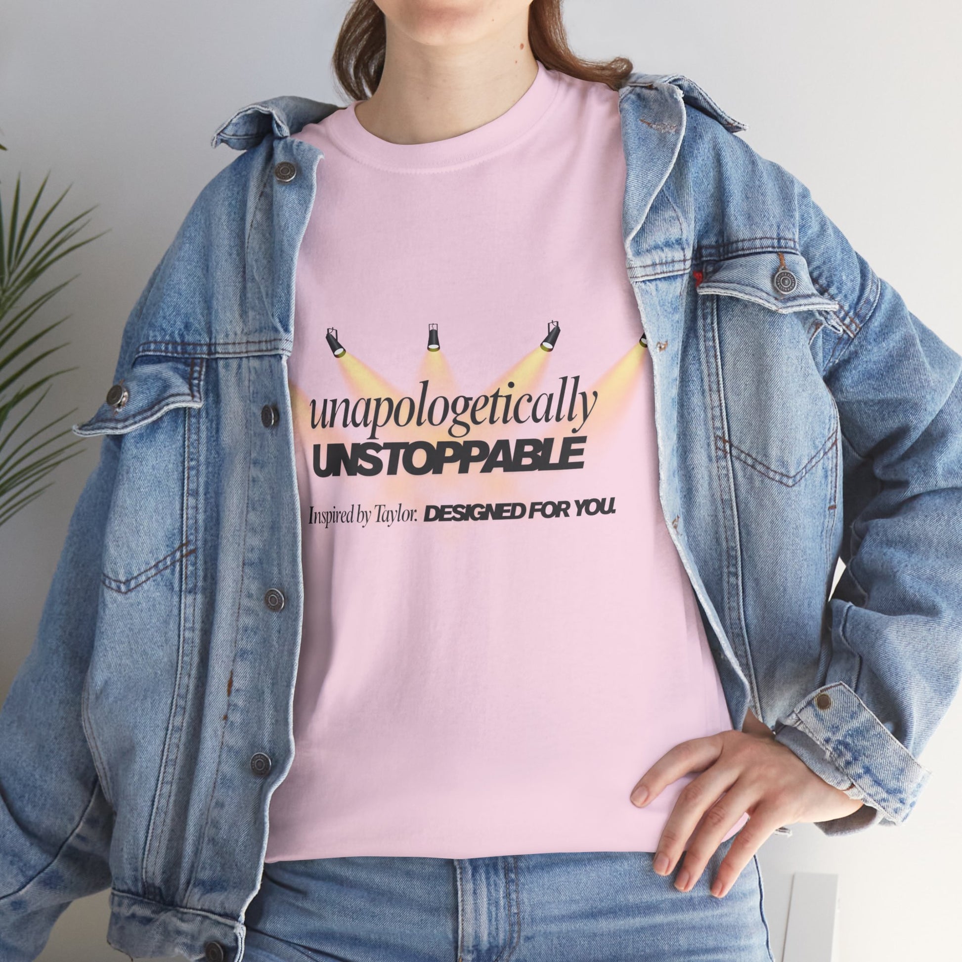 Statement tee with 'Unapologetically Unstoppable' design — inspired by Unapologetic Icon - Taylor Swift. Fashion for bold self-expression.