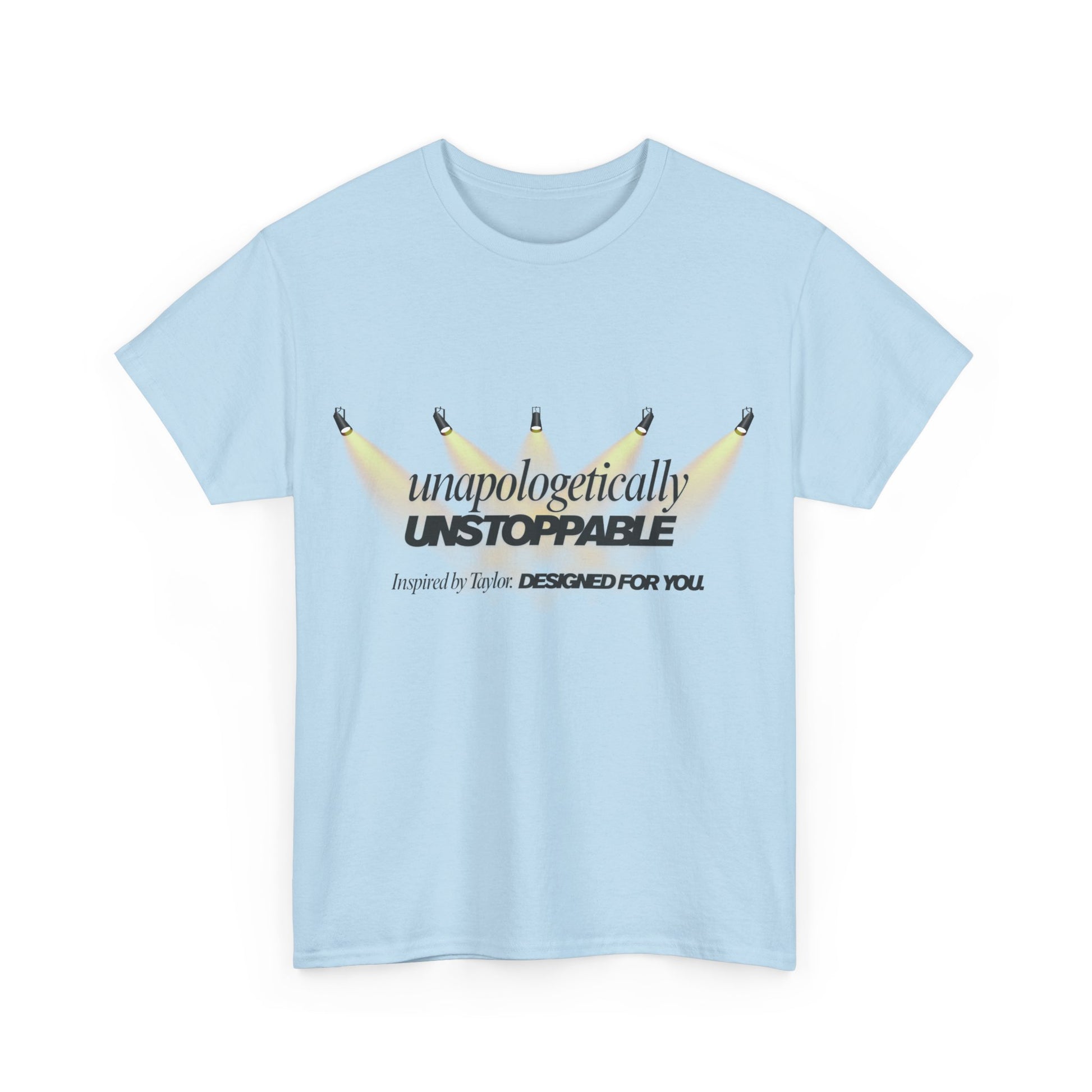 Statement tee with 'Unapologetically Unstoppable' design — inspired by Unapologetic Icon - Taylor Swift. Fashion for bold self-expression.