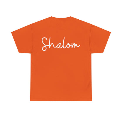 "Shalom" & "Shalom" (Hebrew Greetings) Unisex Heavy Cotton Tee
