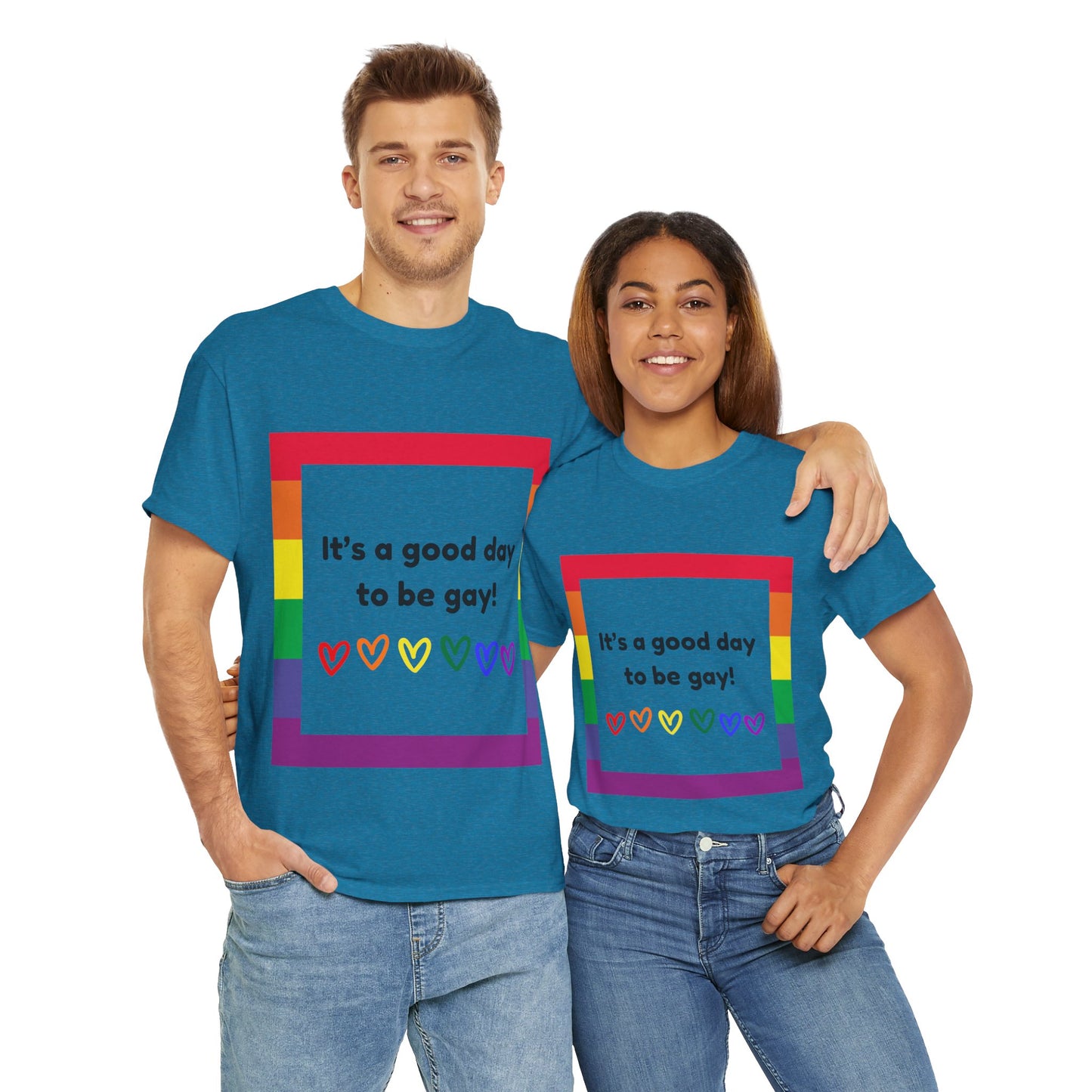 Unisex Heavy Cotton Tee - Good Day To Be Gay