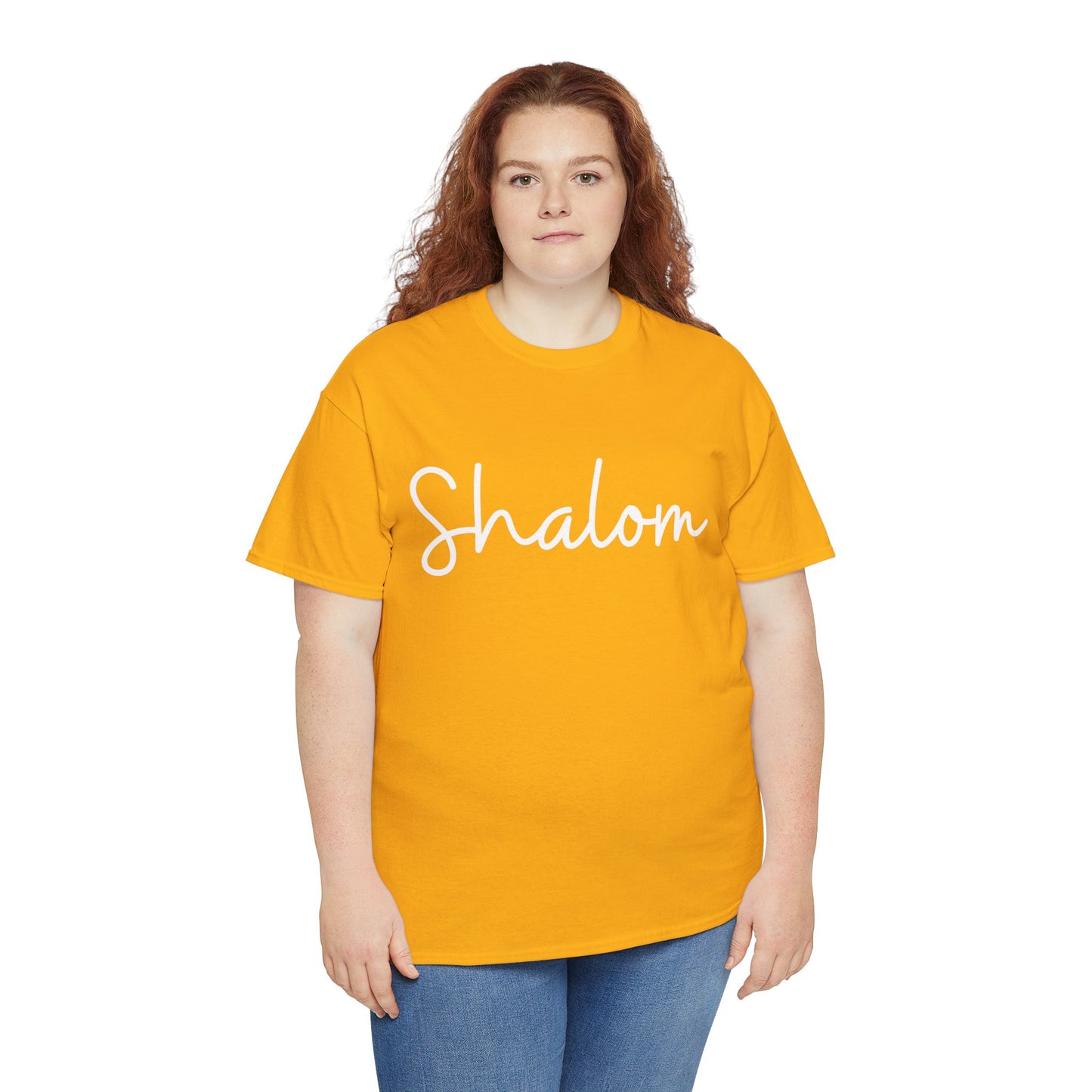 "Shalom" & "Shalom" (Hebrew Greetings) Unisex Heavy Cotton Tee