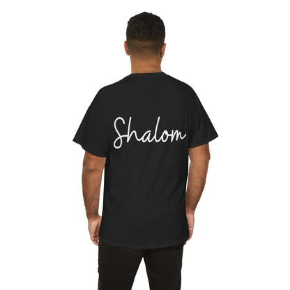 "Shalom" & "Shalom" (Hebrew Greetings) Unisex Heavy Cotton Tee