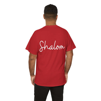 "Shalom" & "Shalom" (Hebrew Greetings) Unisex Heavy Cotton Tee