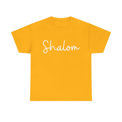 "Shalom" & "Shalom" (Hebrew Greetings) Unisex Heavy Cotton Tee
