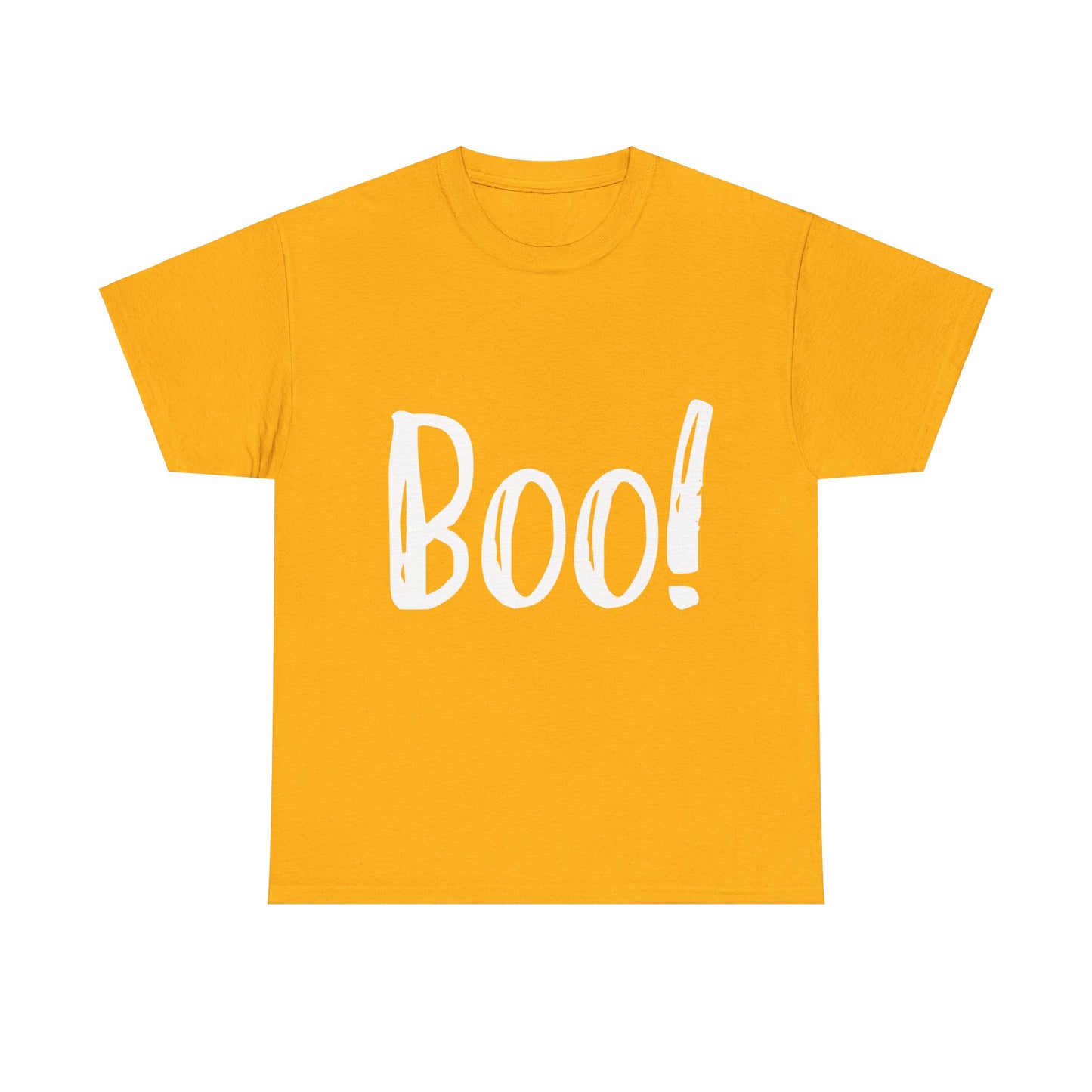 Unisex Heavy Cotton Tee - Boo White Print
