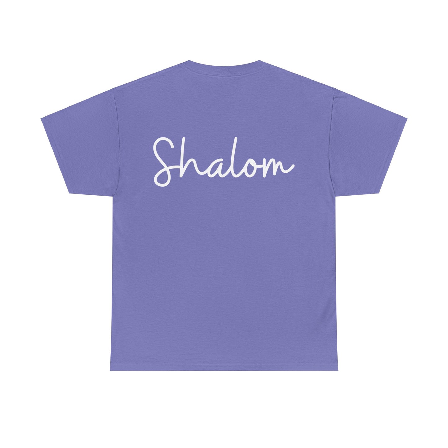 "Shalom" & "Shalom" (Hebrew Greetings) Unisex Heavy Cotton Tee