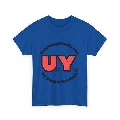 Unapologetically You logo t-shirt featuring bold minimalist design, celebrating individuality and self-expression; ethically sourced cotton, UK-printed, perfect for everyday empowerment and casual streetwear fashion. For all those who strive to be Unapologetically You. 