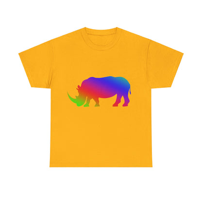 Vibrant, rainbow, colourful Rhino. Ideal for any animal or wildlife lover.  T-SHIRT Use your imagine, bringing magic and sparkle to your life.