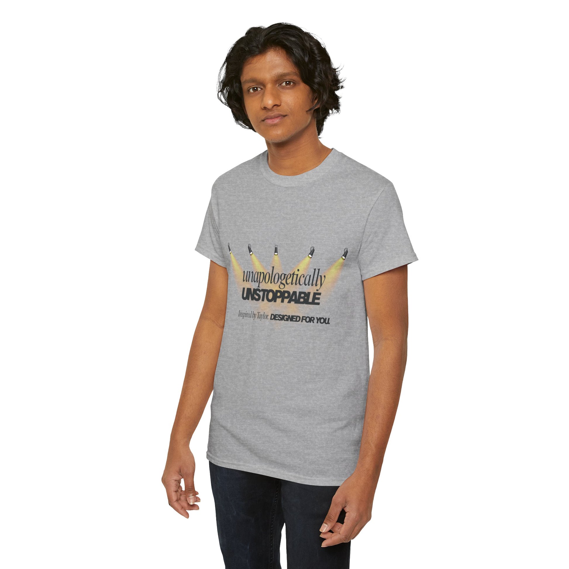 Statement tee with 'Unapologetically Unstoppable' design — inspired by Unapologetic Icon - Taylor Swift. Fashion for bold self-expression.