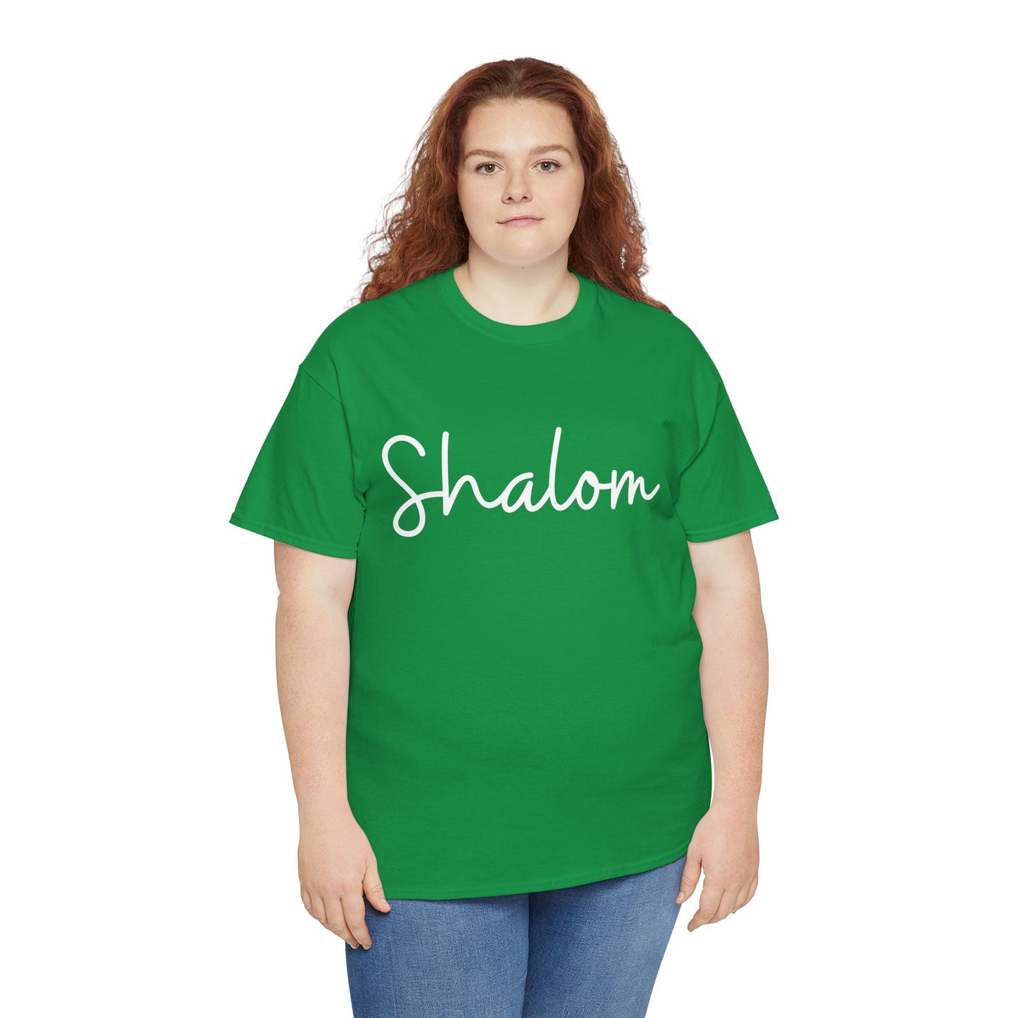 "Shalom" & "Shalom" (Hebrew Greetings) Unisex Heavy Cotton Tee