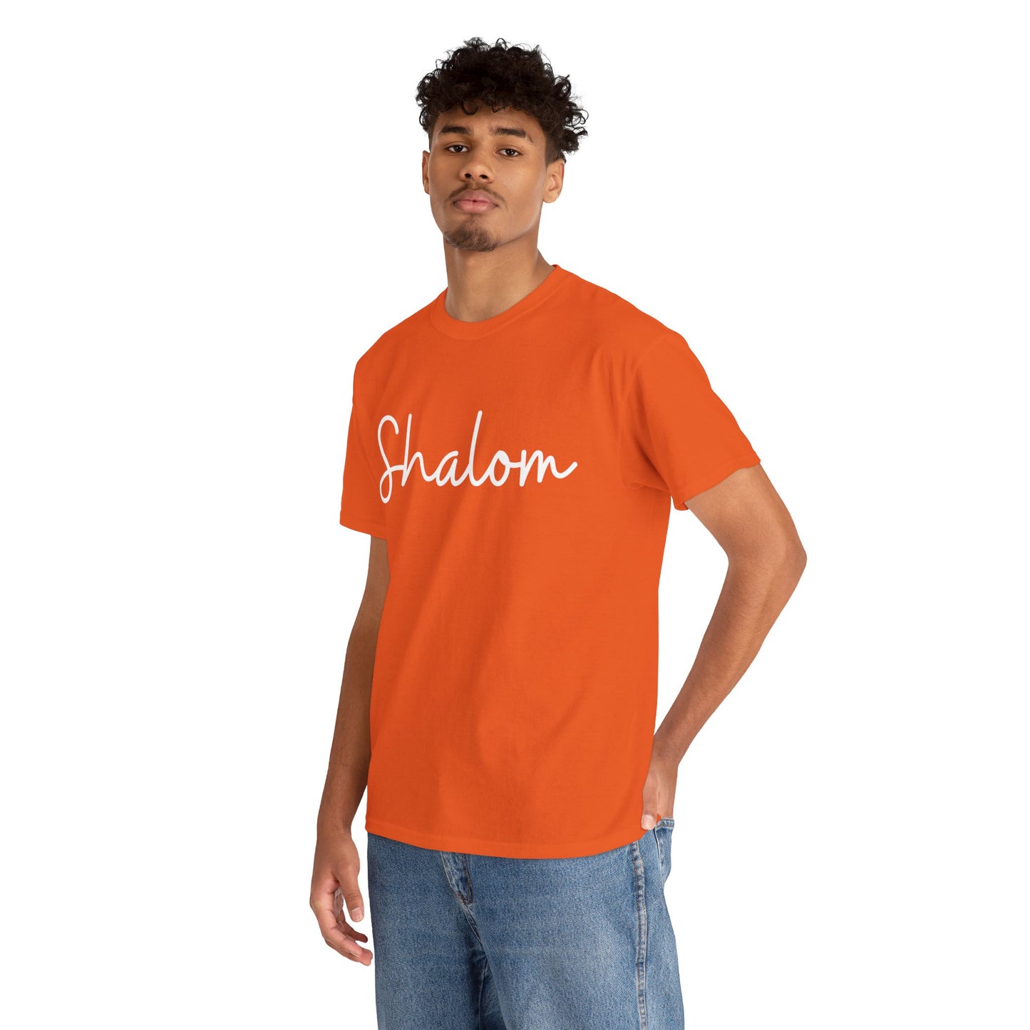 "Shalom" & "Shalom" (Hebrew Greetings) Unisex Heavy Cotton Tee
