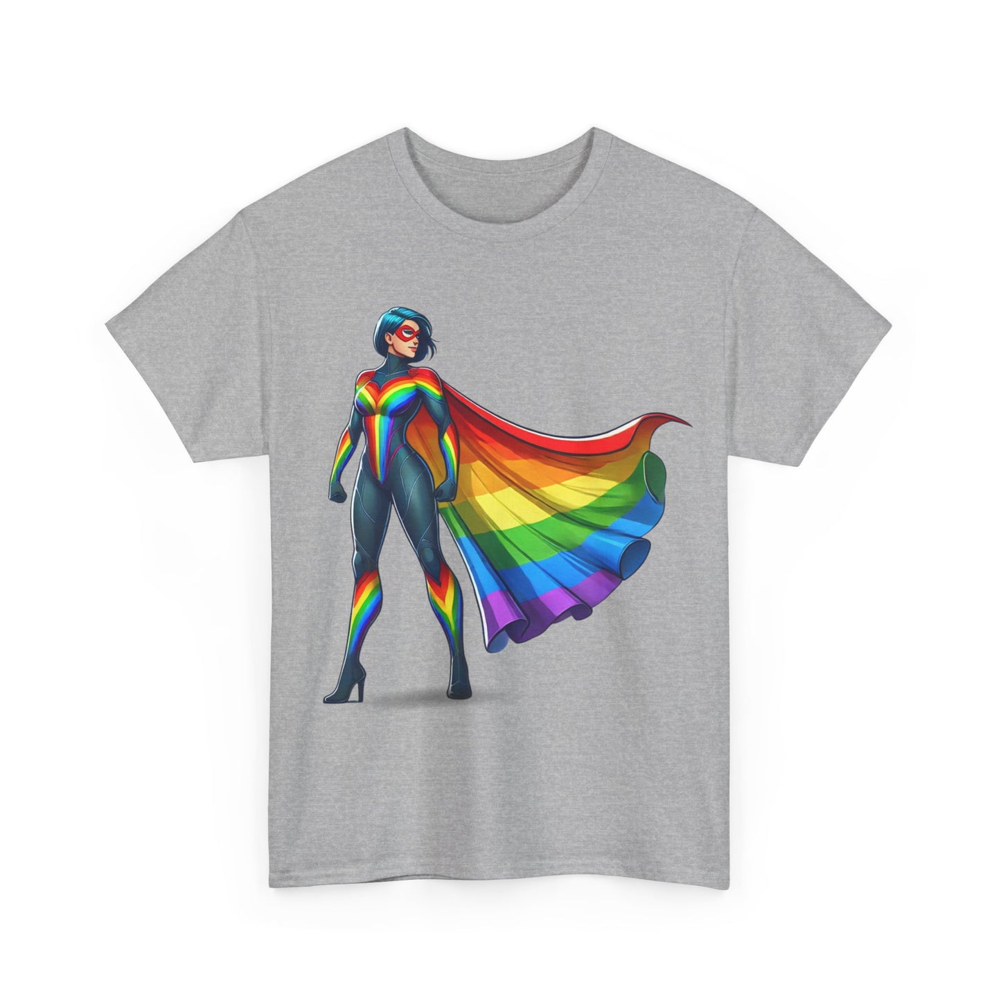 Super Gay Unisex T-Shirt by Unapologetically You featuring exclusive Zankie Creative design; bold LGBTQ+ pride apparel perfect for Pride Month, everyday wear, and celebrating queer identity.
