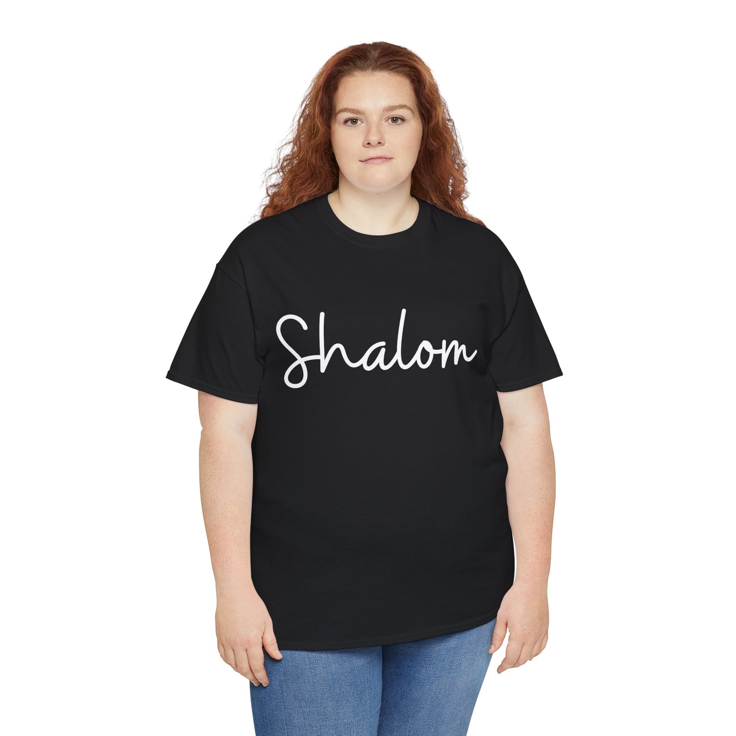 "Shalom" & "Shalom" (Hebrew Greetings) Unisex Heavy Cotton Tee