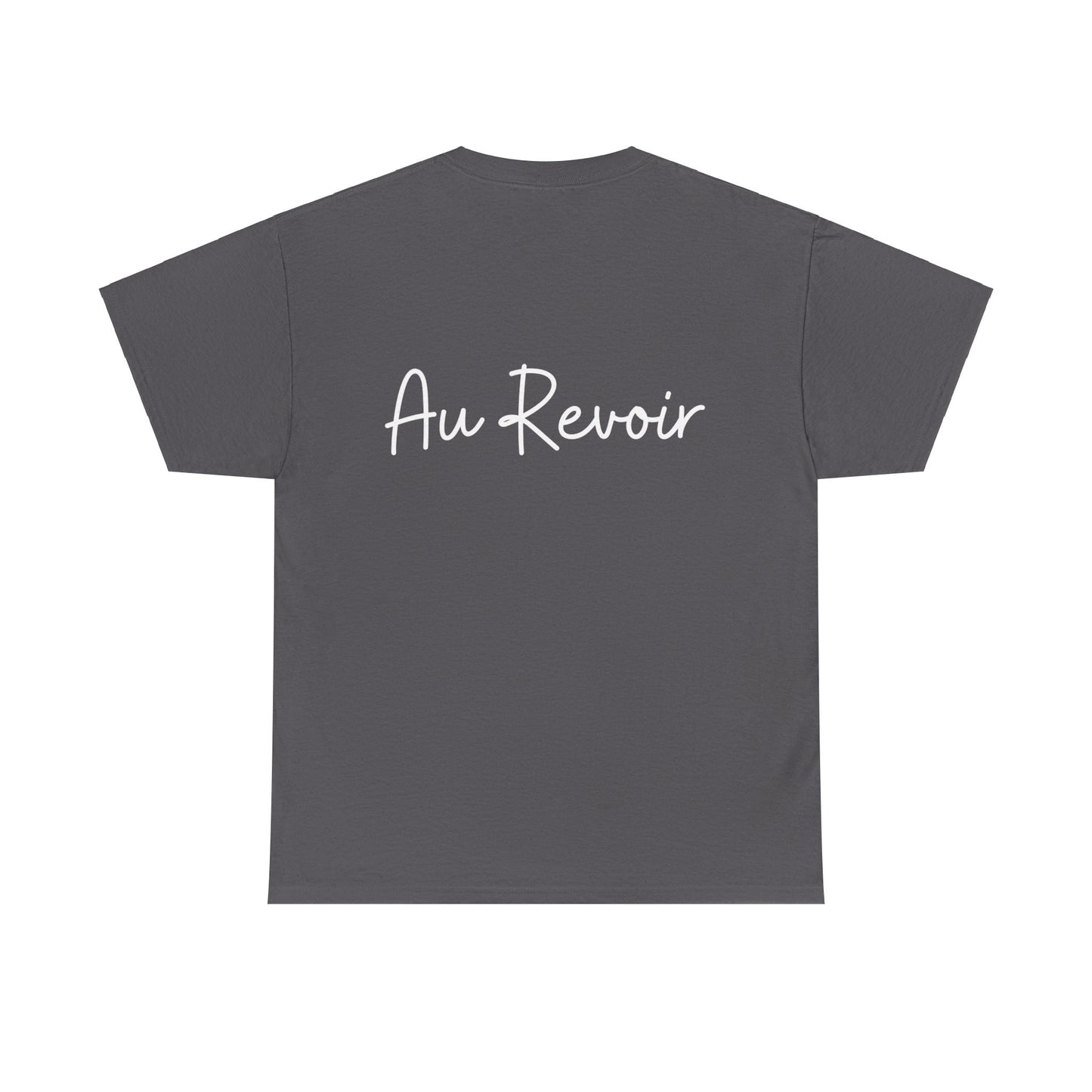 "Bonjour" & "Au Revoir" (French Greetings) Unisex Heavy Cotton Tee