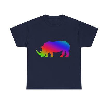 Vibrant, rainbow, colourful Rhino. Ideal for any animal or wildlife lover.  T-SHIRT Use your imagine, bringing magic and sparkle to your life.